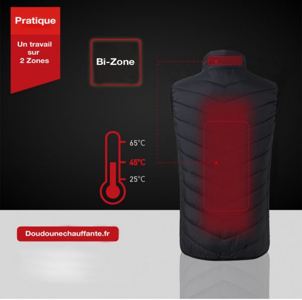 Doudoune chauffante pour hommes, dotée de la technologie de chauffage innovante pour un confort ultime par temps froid.