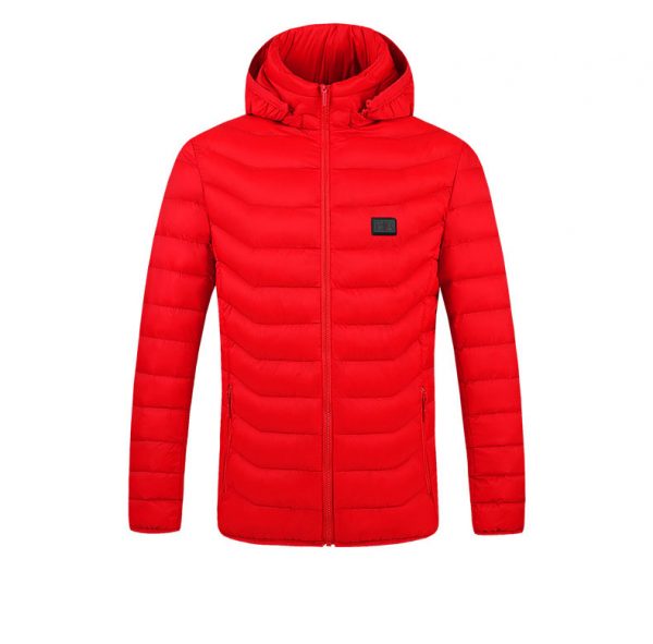Doudoune chauffante pour homme en noir, avec fermeture éclair et capuche amovible. La technologie de chauffage intégrée garde votre corps au chaud pendant les activités en extérieur par temps froid. Fabriquée à partir de matériaux imperméables de qualité supérieure et doublée de polyester doux pour plus de confort. Disponible en plusieurs tailles pour un ajustement parfait. Idéal pour les sports d'hiver et les randonnées en montagne.